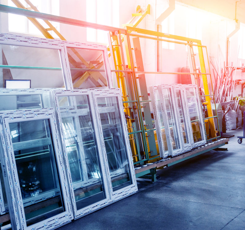 Ampio assortimento di porte e finestre in vari materiali